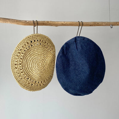 【hamomisi】Paper openwork beret