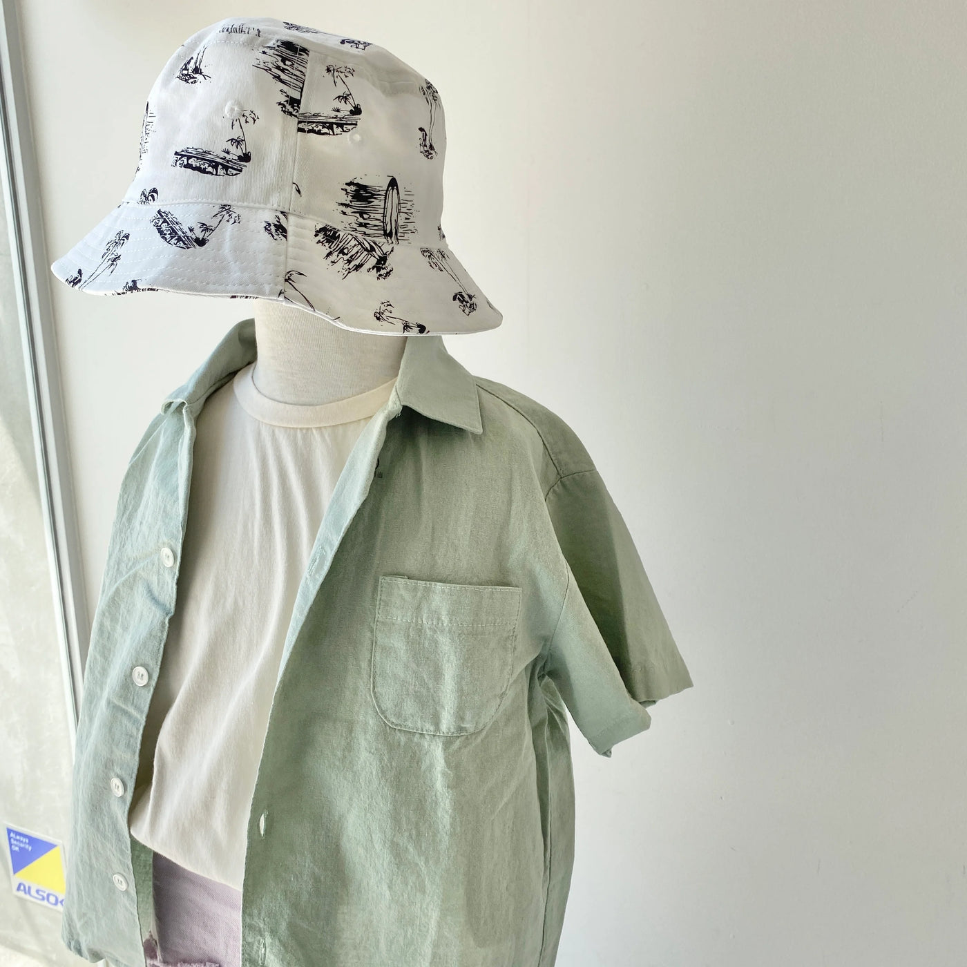 【hamomisi】Open color shirt(90~150)