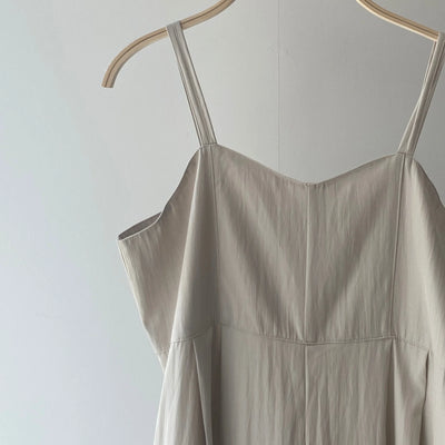 【ハモミシノオトナフク】Linen-like bustier-style salopette