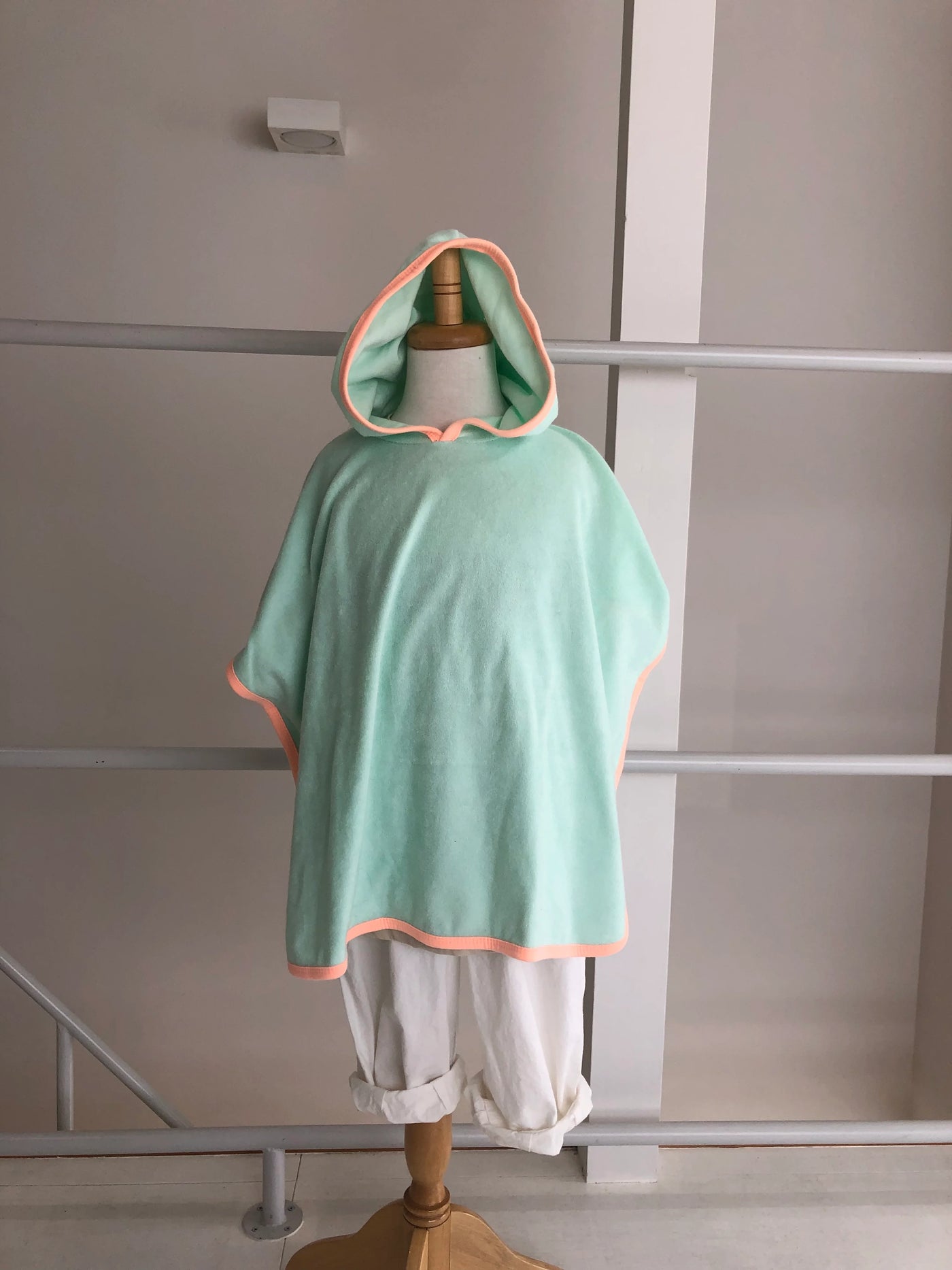 【hamomisi】hooded towel poncho(90~110)