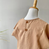 【hamomisi】Linen T-shirt(90~150)