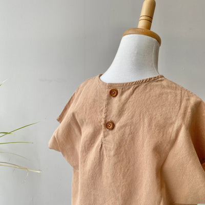【hamomisi】Linen T-shirt(90~150)