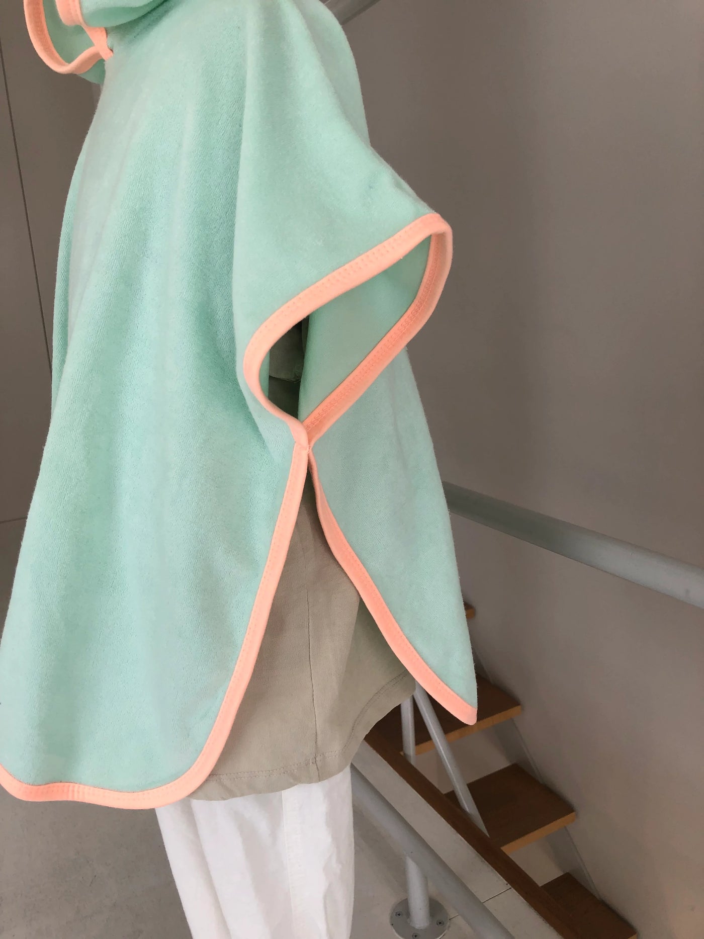 【hamomisi】hooded towel poncho(90~110)