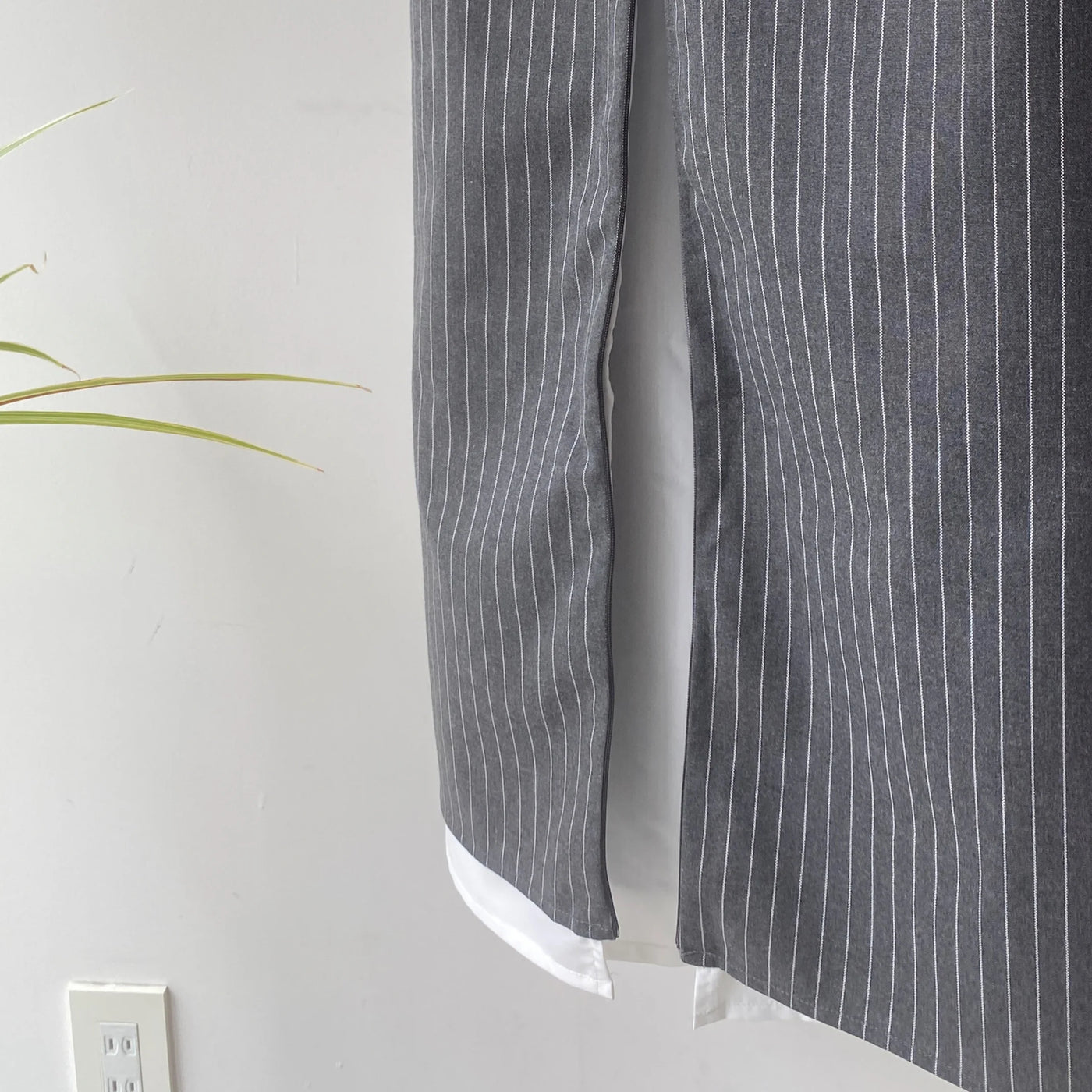 【ハモミシノオトナフク】Striped straight skirt