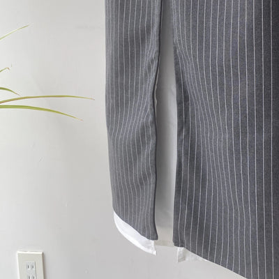 【ハモミシノオトナフク】Striped straight skirt