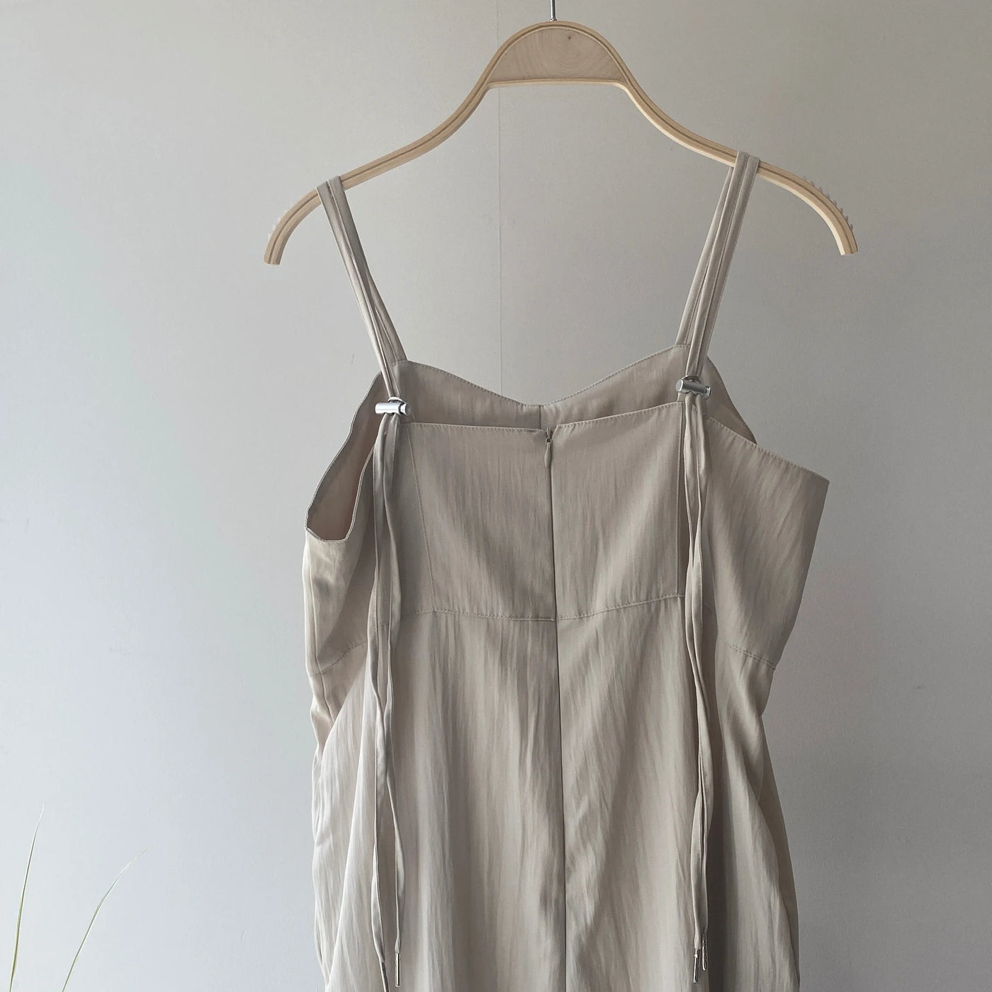 【ハモミシノオトナフク】Linen-like bustier-style salopette