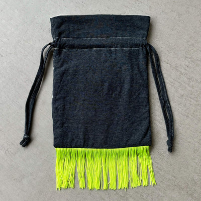 【hamomisi】Remake fringe drawstring bag