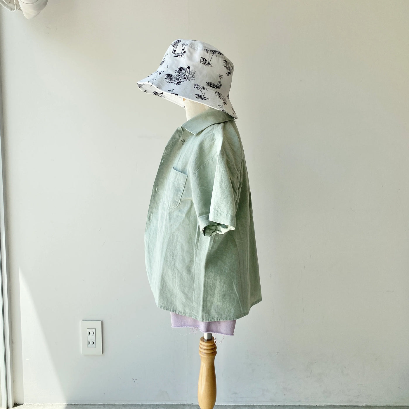 【hamomisi】Open color shirt(90~150)