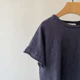 【hamomisi】Cropped length t-shirt(80~130)