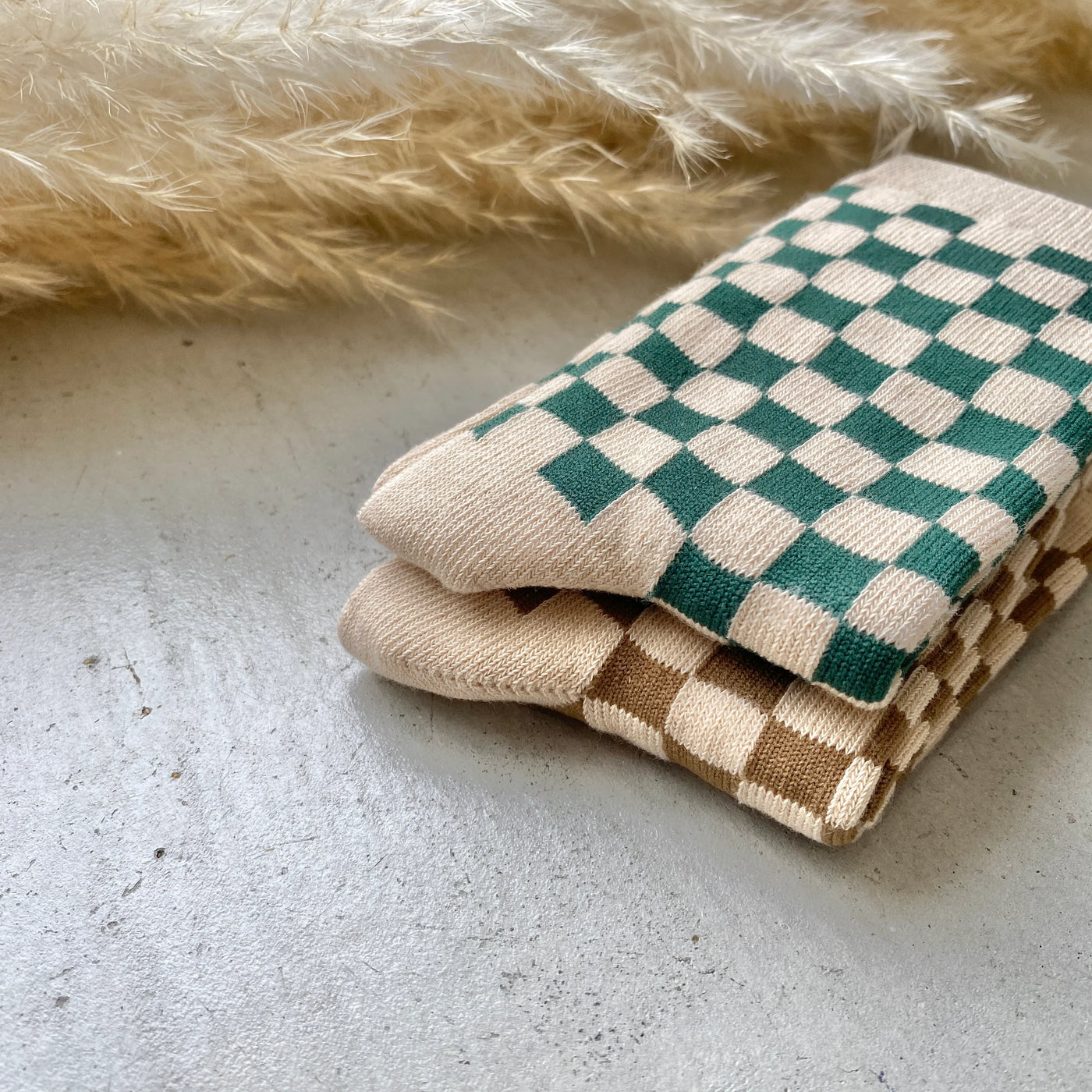 【hamomisi】checkerboard socks dig