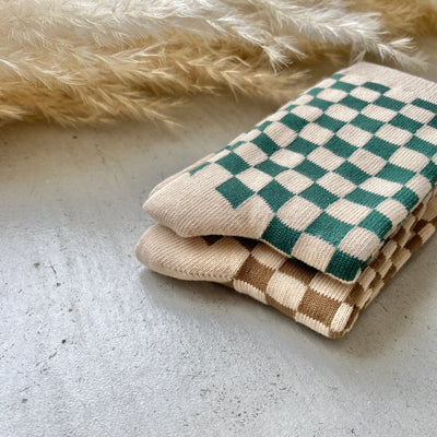 【hamomisi】checkerboard socks dig