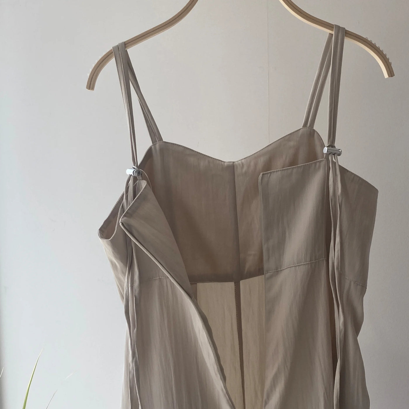 【ハモミシノオトナフク】Linen-like bustier-style salopette