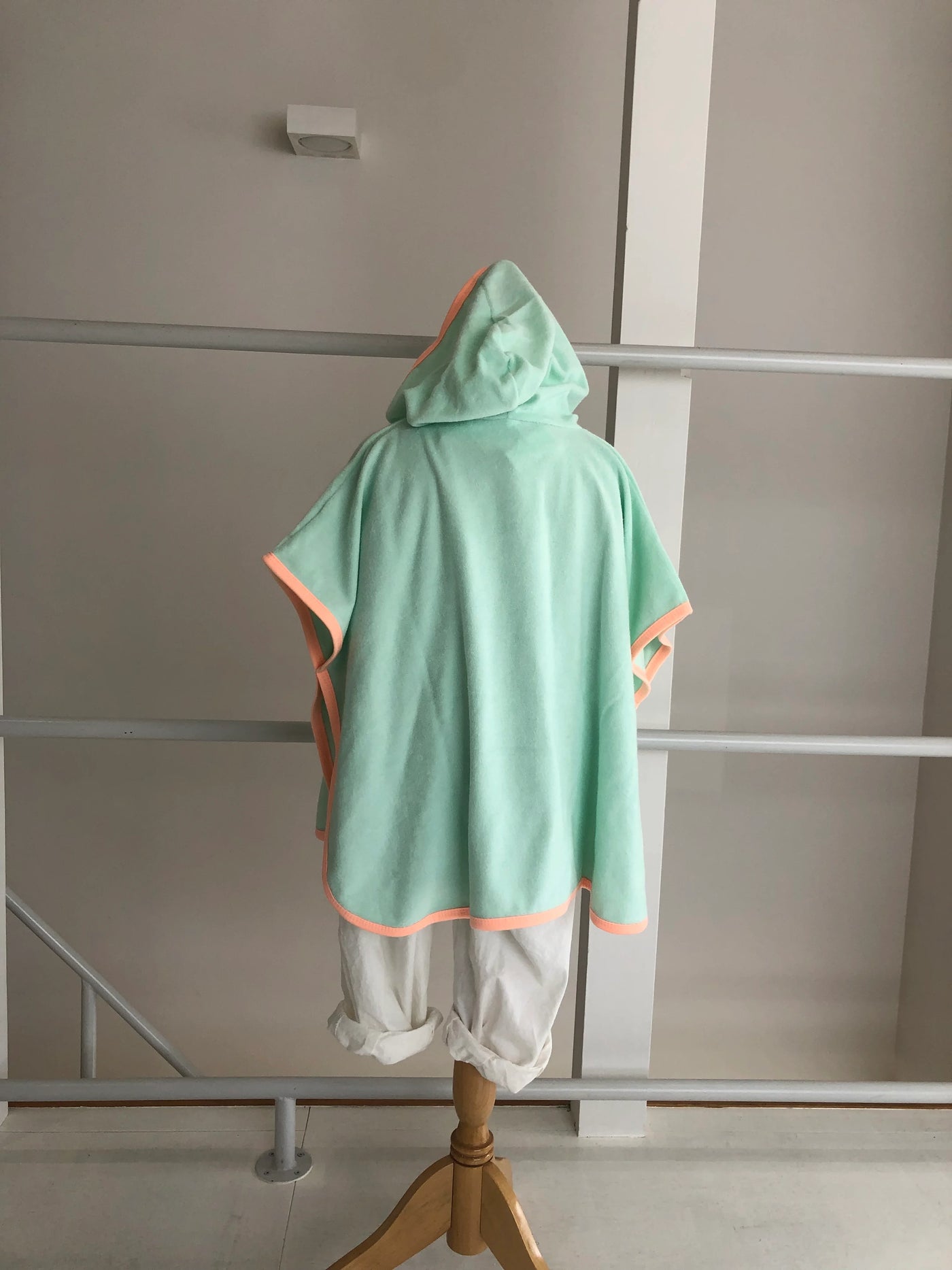 【hamomisi】hooded towel poncho(90~110)