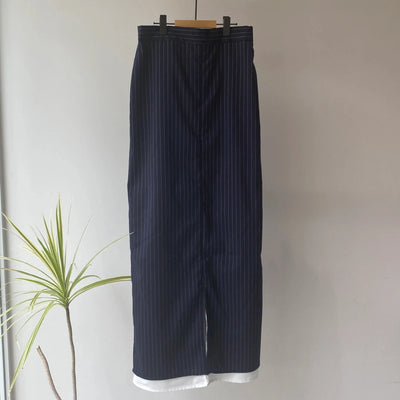 【ハモミシノオトナフク】Striped straight skirt