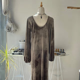 【ハモミシノオトナフク】Velour back open OP