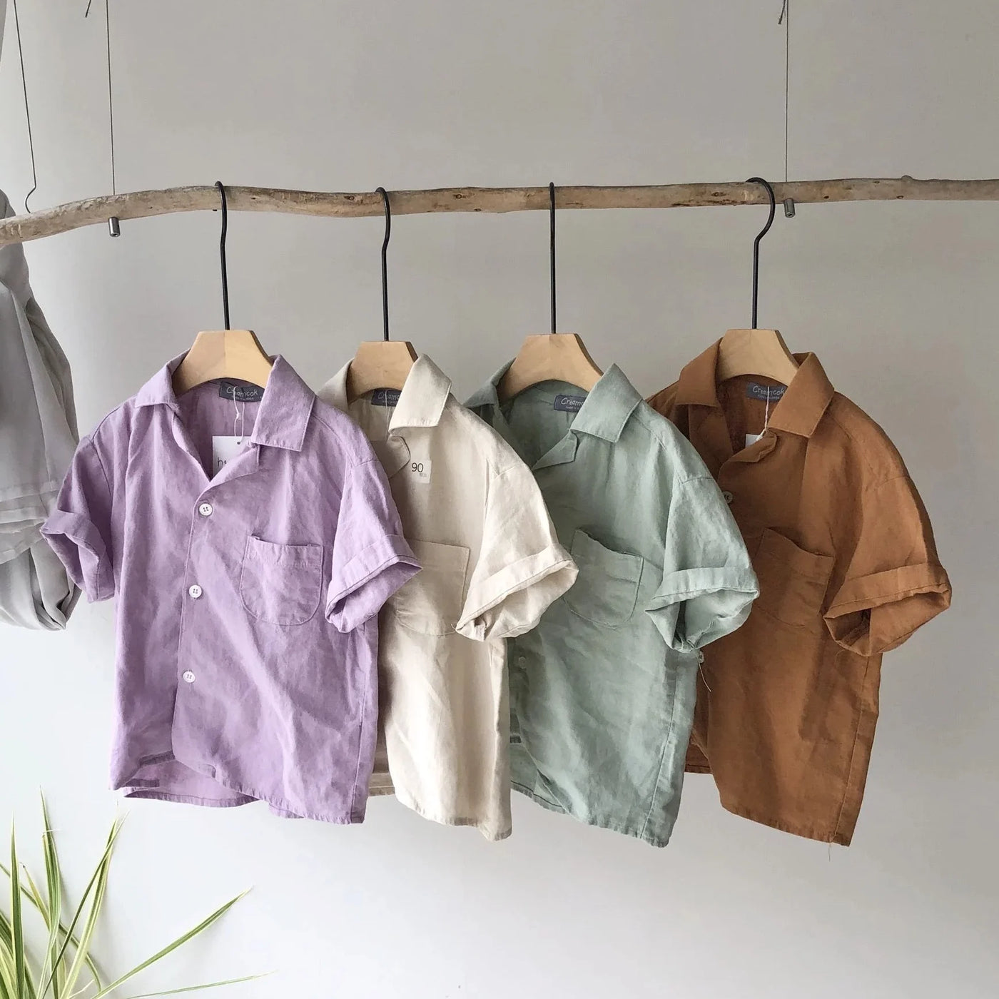 【hamomisi】Open color shirt(90~150)