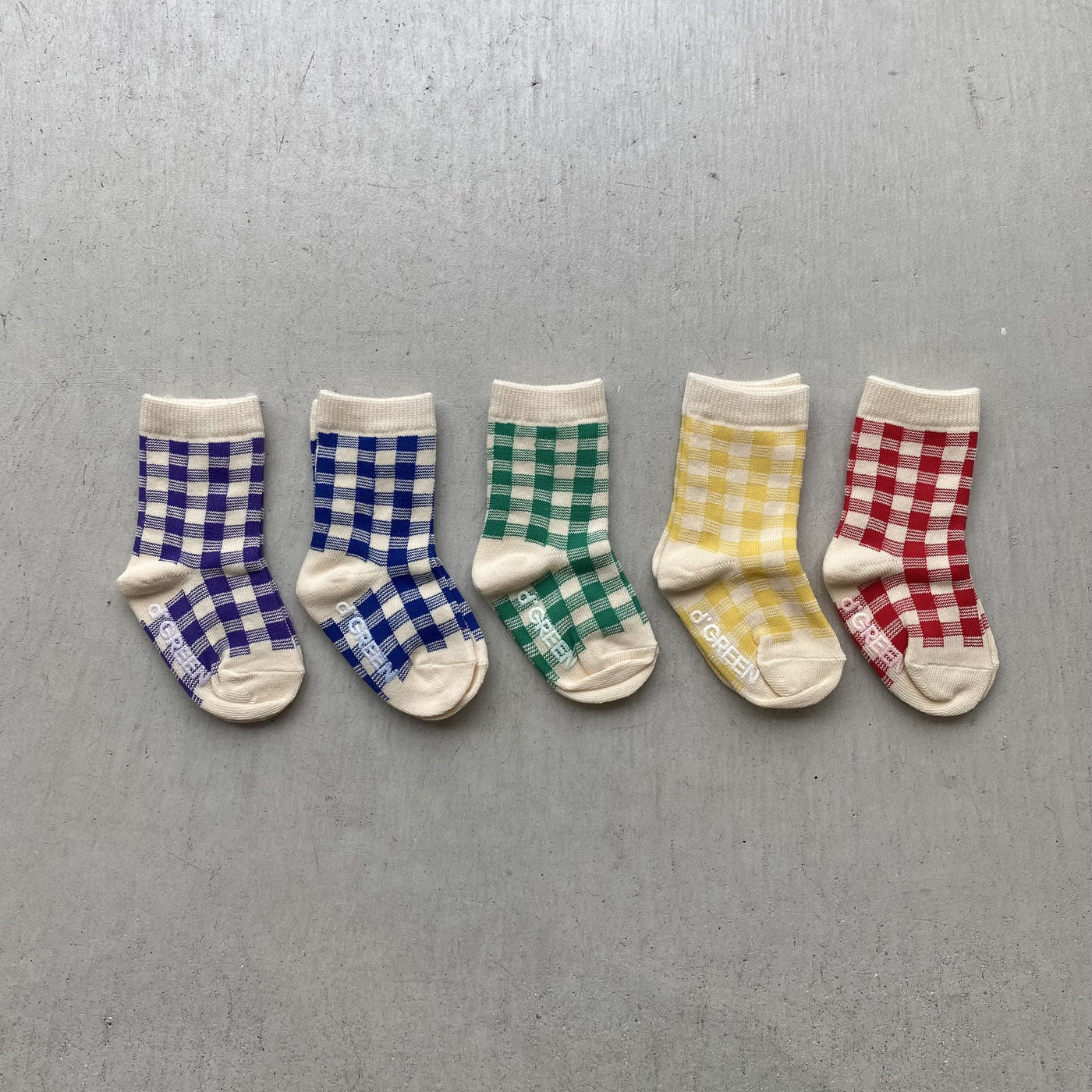 【hamomisi】vivid check socks dig