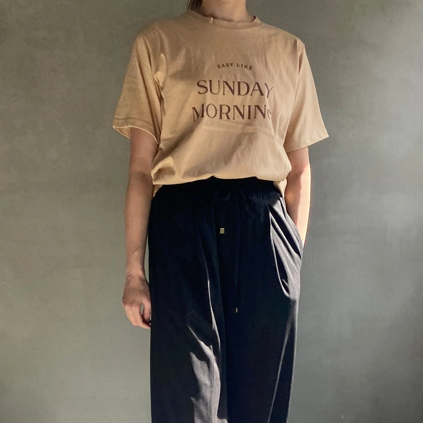 【ハモミシノオトナフク】Lettering loose fit T-shirt