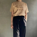 【ハモミシノオトナフク】Lettering loose fit T-shirt