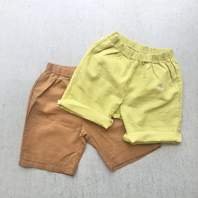 【hamomisi】Linen short pants(110~150)