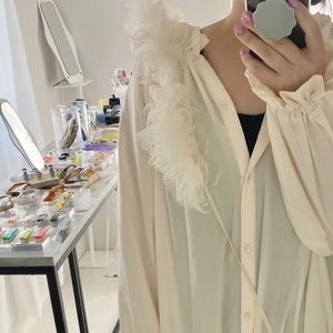 Tulle shoulder strap [Hamomishi adult clothing]