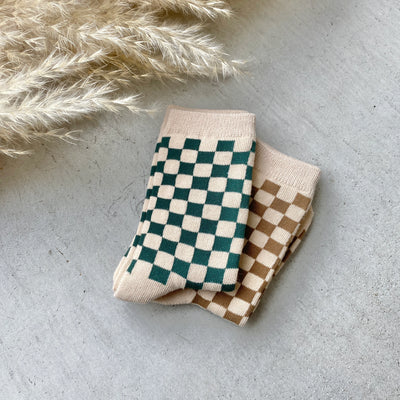 【hamomisi】checkerboard socks dig