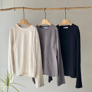 【ハモミシノオトナフク】Back cutout design long t-shirt