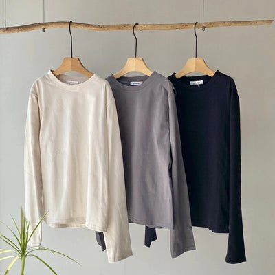 【ハモミシノオトナフク】Back cutout design long t-shirt