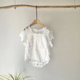 【hamomisi】Lace frill rompers(90cm)
