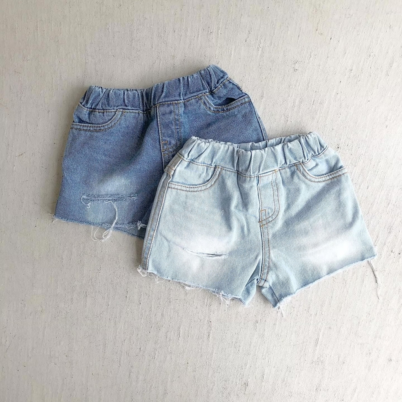 【hamomisi】Damage Denim shorts(90~120)