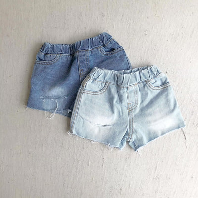 【hamomisi】Damage Denim shorts(90~120)