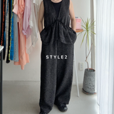 【ハモミシノオトナフク】Summer Tweed Ruffle All-in-One