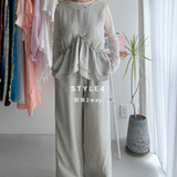 【ハモミシノオトナフク】Summer Tweed Ruffle All-in-One