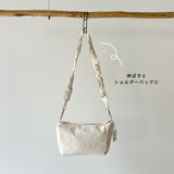 【ハモミシノオトナフク】Plaid Padded Gather Bag
