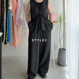 【ハモミシノオトナフク】Summer Tweed Ruffle All-in-One