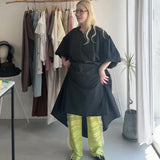 【ハモミシノオトナフク】Soft frill polka dot lace pants